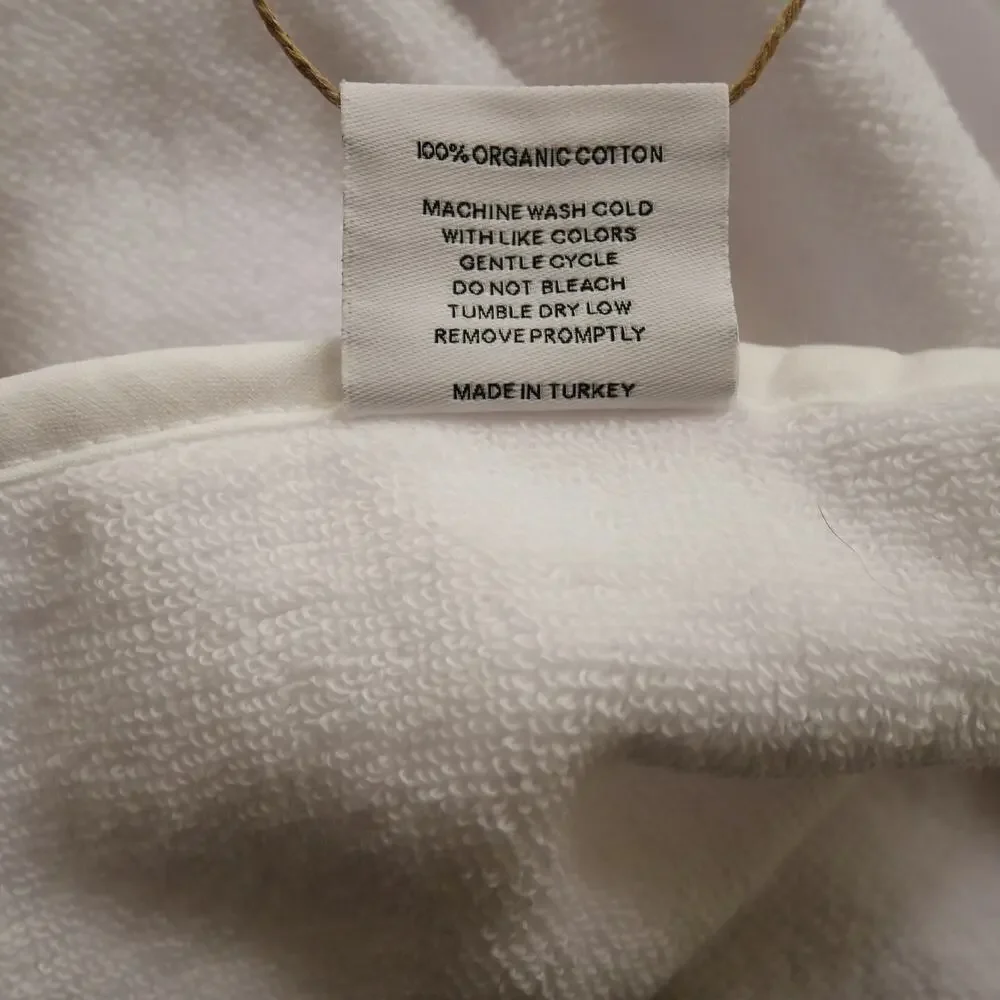 NEW 4 Pack Quince White Organic Turkish Cotton Kids Baby Hooded Towel Set